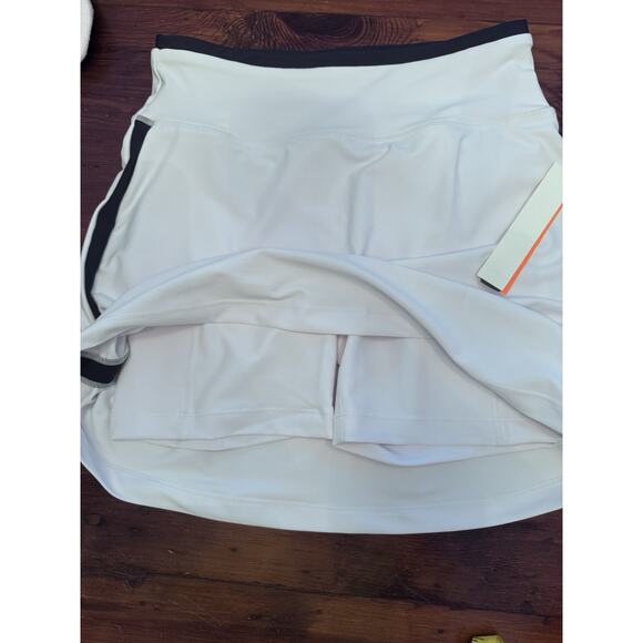 Aqua Athletic Golf Skort White W/Navy Contrast Trim Pull on Skort Sz S NWT $68 - Picture 11 of 16